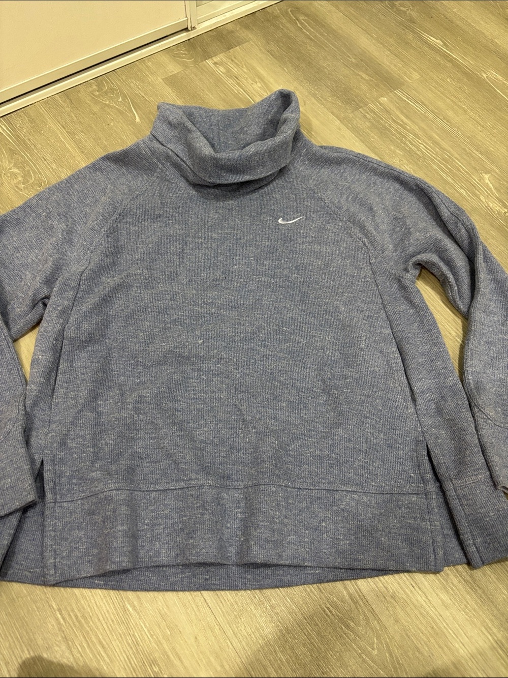 Nike Women's Heather Blue Cowl Neck Sweater